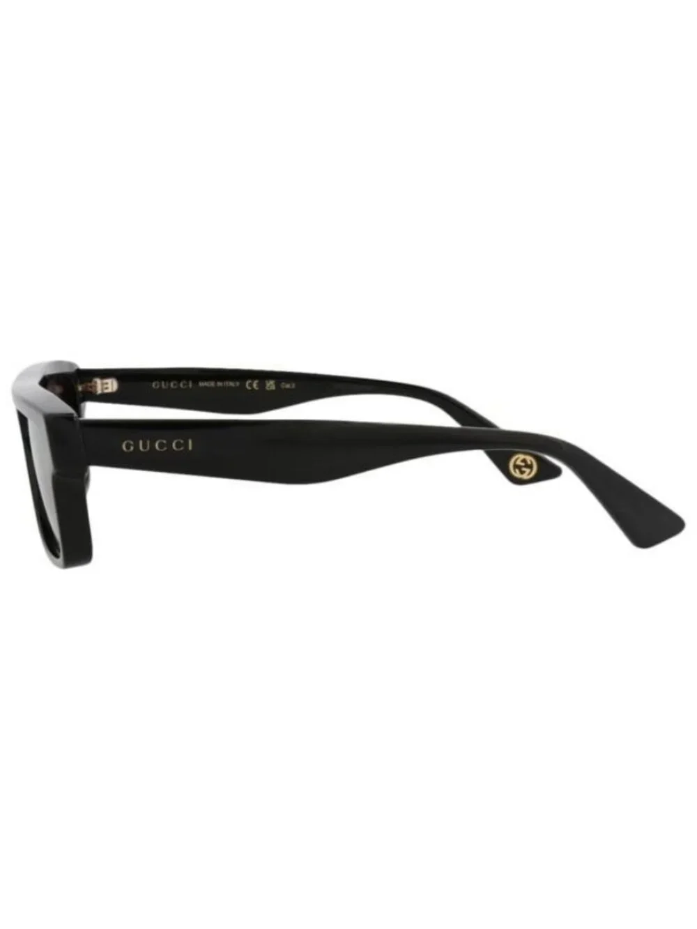 New Gucci Mens Square/Rectangle Black Black Grey Fashion Designer Sunglasses